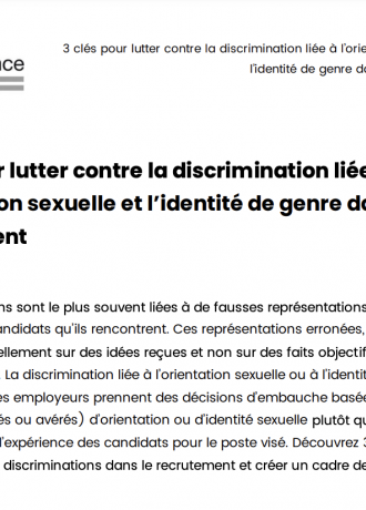Sexual orientation in the workplace: Understanding and taking action